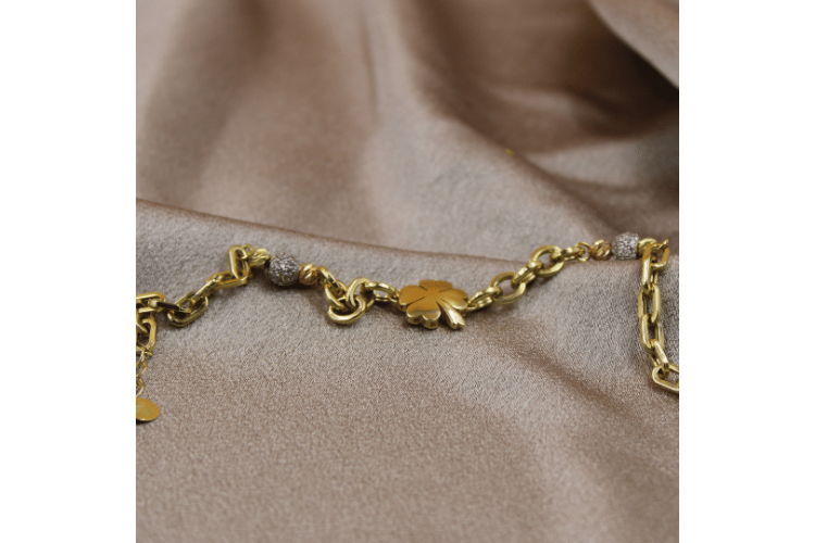 Ataç Zincirli Dorika Detaylı Yonca Bileklik