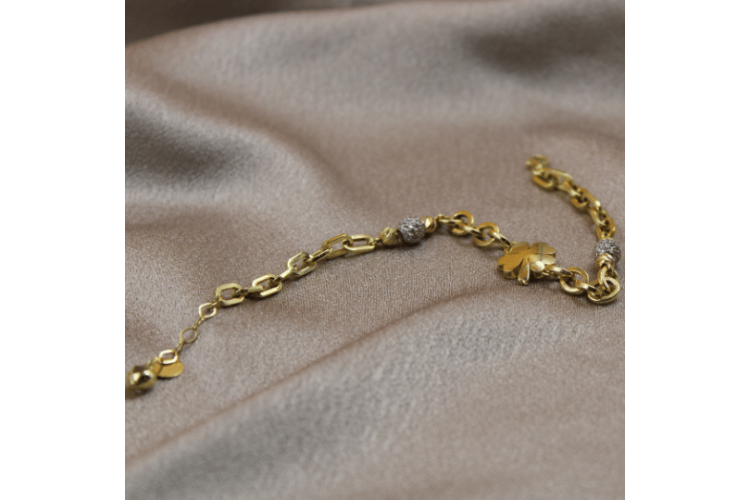 Ataç Zincirli Dorika Detaylı Yonca Bileklik